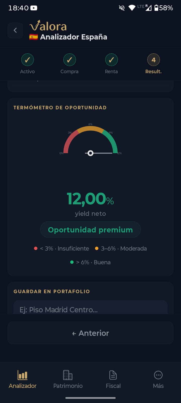Termómetro de oportunidad